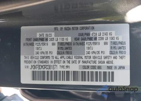 2024 Mazda Cx-5 2.5 S Premium z USA, uszkodzony, nr VIN JM3KFBDM0R0381871